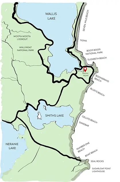 shores-lake-map Shores Lake and Beachside Villas - lake map