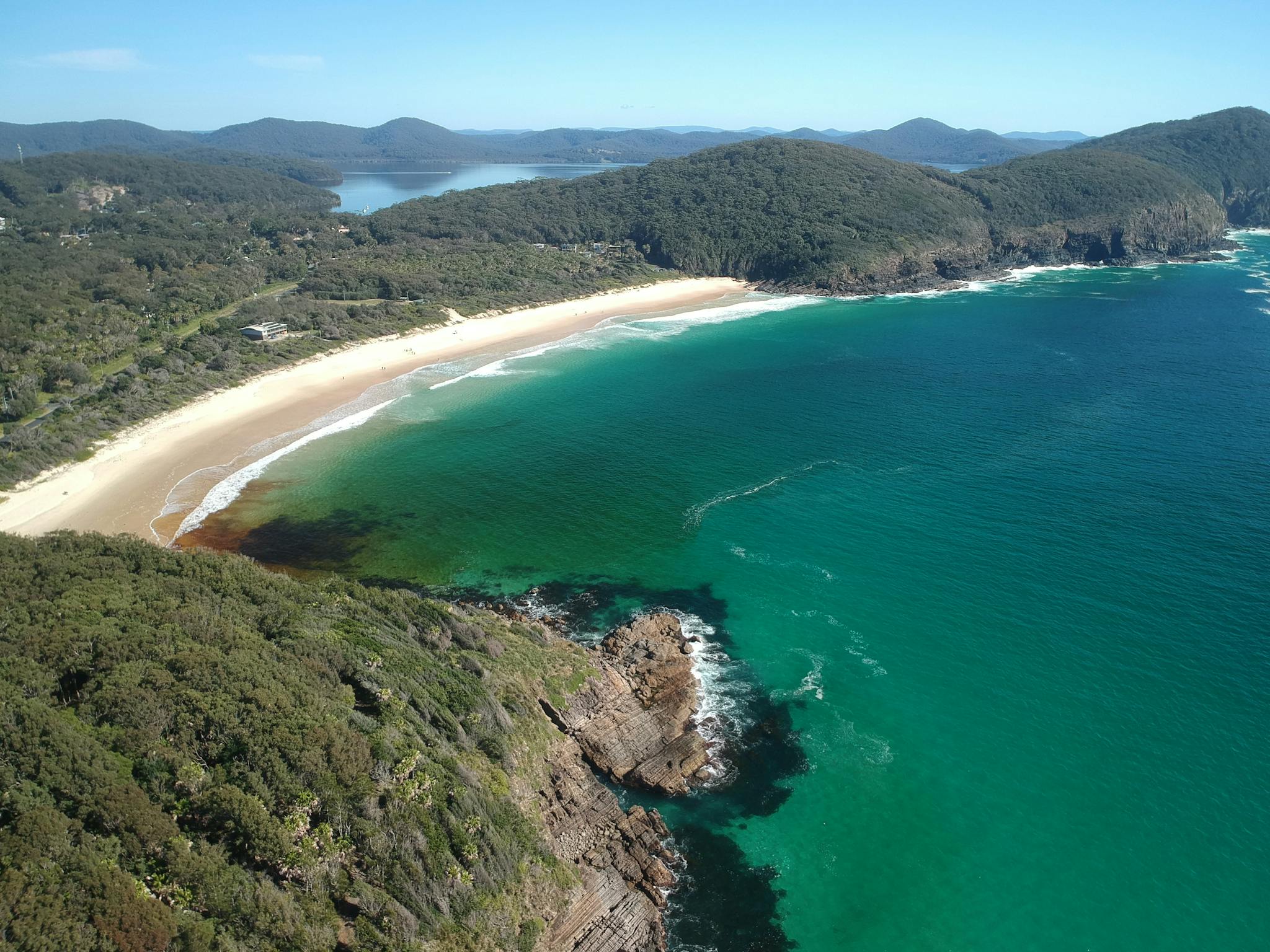 winter-school-holidays-elizabeth-beach Calm north-facing Elizabeth Beach at Pacific Palms, ideal for winter family days